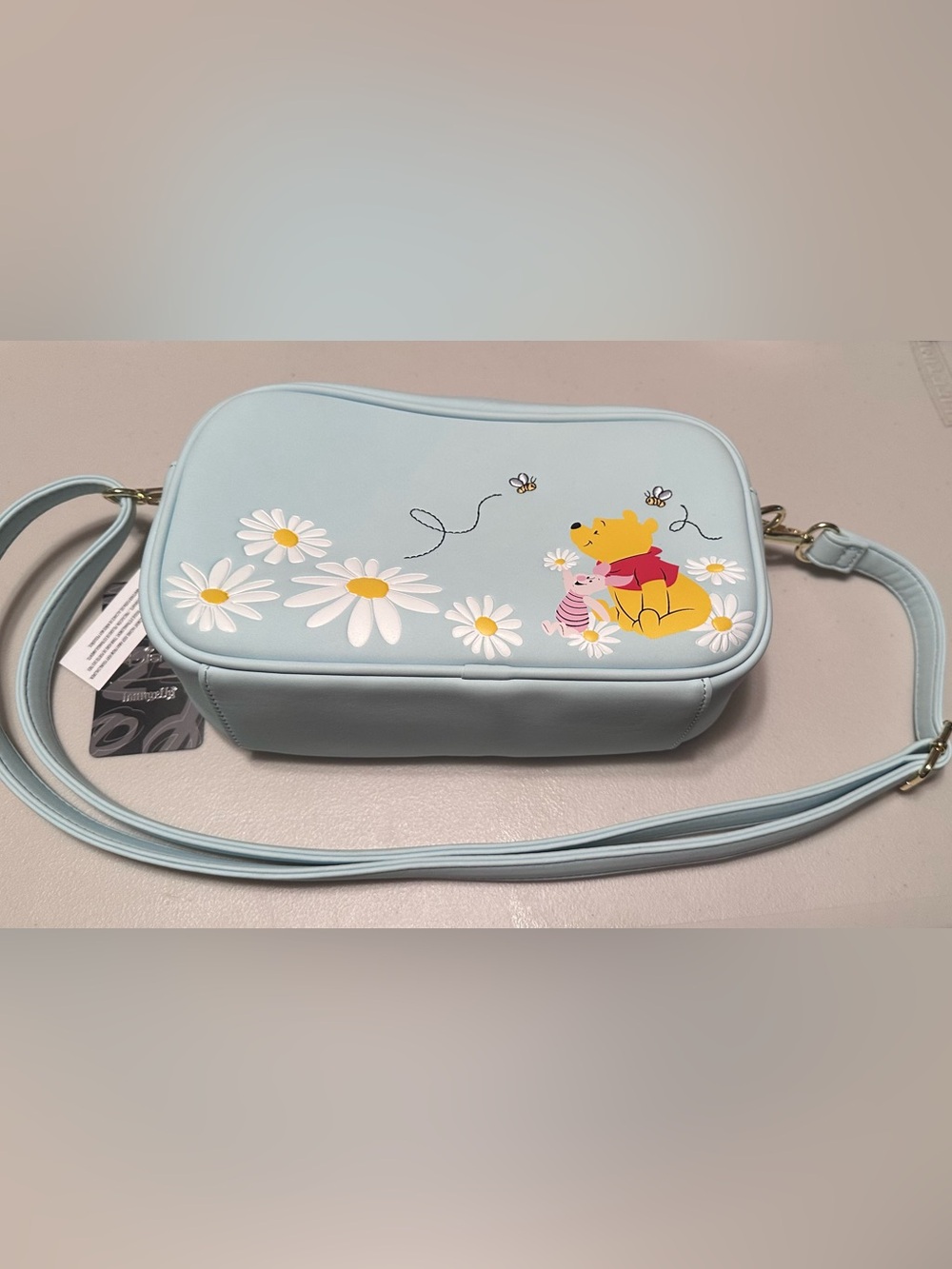 Adorable Disney Loungefly Eeyore, Piglet and Pooh Floral Crossbody Bag. New! - Picture 6 of 11